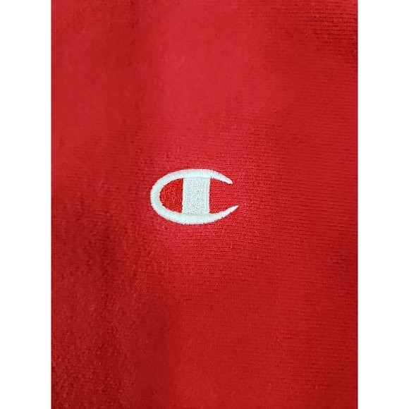 VINTAGE Y2K Champion Reverse Weave Sweatshirt Mens Large Red Crewneck Logo - Picture 4 of 9